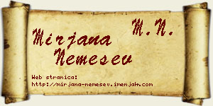 Mirjana Nemešev vizit kartica